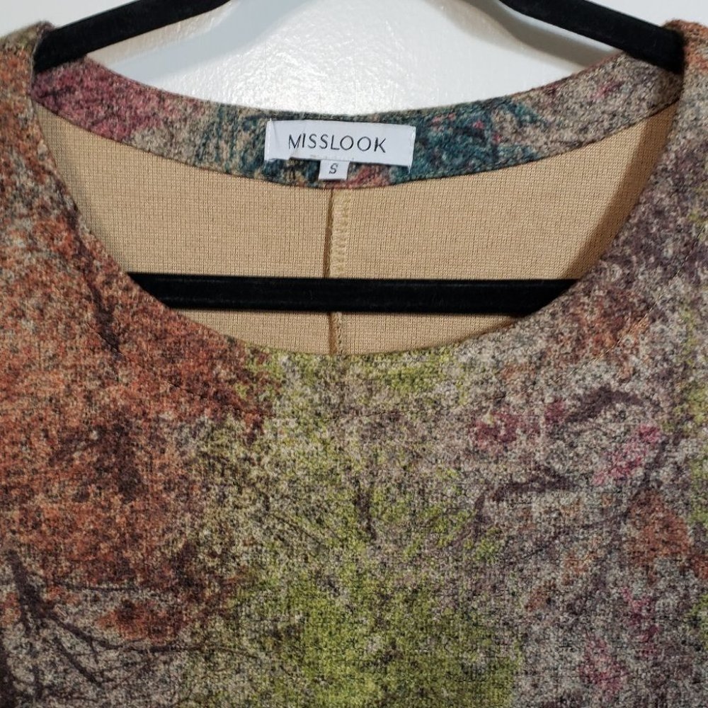 MISSLOOK Fall branches multi colored A-Line dress - Picture 2 of 10